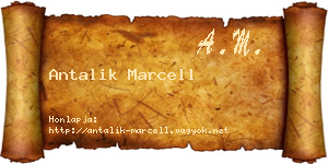 Antalik Marcell névjegykártya